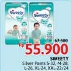 Promo Harga Sweety Silver Pants S32, XL24, XXL22, XXL24, L26, M28 22 pcs - Alfamidi