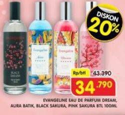 Promo Harga Evangeline Eau De Parfume Dream, Aura Batik, Black Sakura, Pink Sakura 100 ml - Superindo