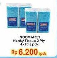 Promo Harga INDOMARET Tissue Travel per 4 pouch 15 pcs - Indomaret
