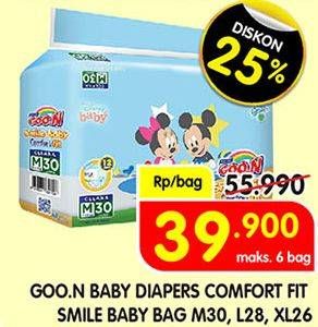Promo Harga Goon Smile Baby Comfort Fit Pants L28, M30, XL26 26 pcs - Superindo