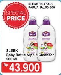 Promo Harga Sleek Baby Bottle, Nipple and Accessories Cleanser 500 ml - Hypermart