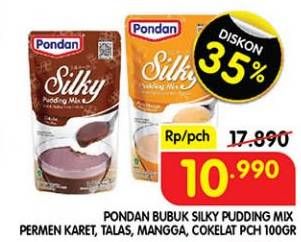 Promo Harga Pondan Silky Pudding Mix Bubble Gum, Mangga, Cokelat, Taro 100 gr - Superindo