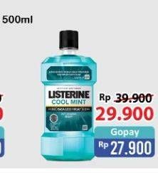 Promo Harga LISTERINE Mouthwash Antiseptic Cool Mint 500 ml - Alfamart