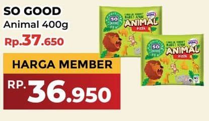 Promo Harga So Good Chicken Nugget Animal 400 gr - Yogya