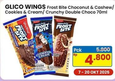 Promo Harga Glico Frostbite Choco Nut Cashew, Cookies Cream, Double Choco Nut 60 ml - Indomaret