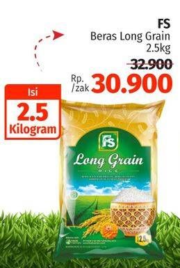 Promo Harga FS Beras Long Grain 2500 gr - Lotte Grosir