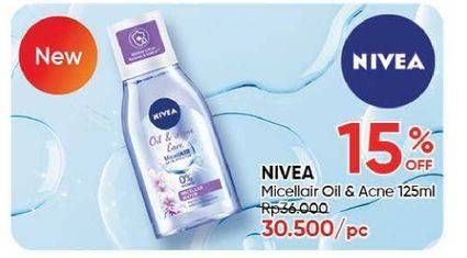 Promo Harga NIVEA MicellAir Skin Breathe Micellar Water Oil Acne Care 125 ml - Guardian