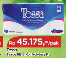 Promo Harga Tessa Toilet Tissue PB-16 8 roll - TIP TOP