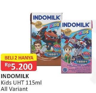 Promo Harga INDOMILK Susu UHT Kids All Variants per 2 pcs 115 ml - Alfamart