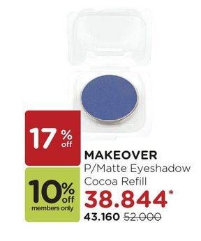 Promo Harga MAKE OVER Perfect Matte Eye Shadow Refill Cocoa  - Watsons