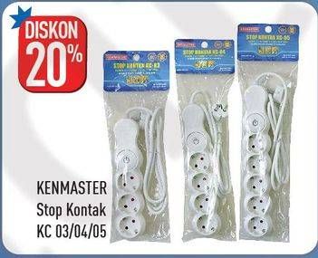 Promo Harga KENMASTER Stop Kontak KC-03, KC-04, KC-05  - Hypermart