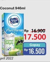 Promo Harga FRISIAN FLAG Susu UHT Purefarm Coconut Delight 946 ml - Alfamart