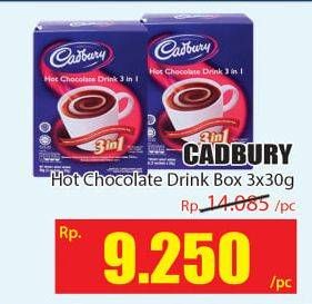 Promo Harga Cadbury Hot Chocolate Drink 3 in 1 3 pcs - Hari Hari