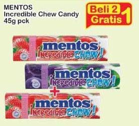 Promo Harga MENTOS Incredible Chew per 2 pouch 45 gr - Indomaret