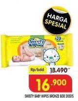 Promo Harga SWEETY Bronze Baby Wipes 50 pcs - Superindo