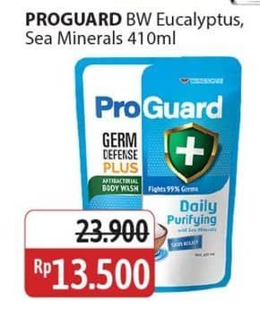 Promo Harga Proguard Body Wash Daily Cleansing With Eucalyptus, Daily Purifying With Sea Minerals 450 ml - Alfamidi