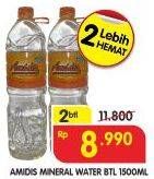 Promo Harga AMIDIS Air Mineral per 2 botol 1500 ml - Superindo