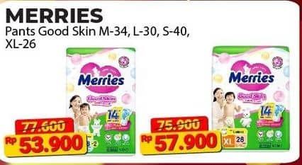 Promo Harga Merries Pants Good Skin M34, S40, L30 30 pcs - Alfamart