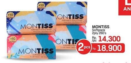 Promo Harga Montiss Facial Tissue 250 sheet - LotteMart
