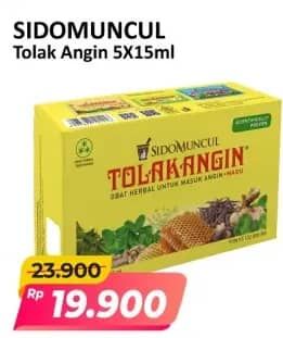 Promo Harga Sido Muncul Jamu Tolak Angin Cair + Madu per 5 sachet 15 ml - Alfamart