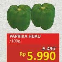 Promo Harga Cabe Paprika Hijau per 100 gr - Alfamidi