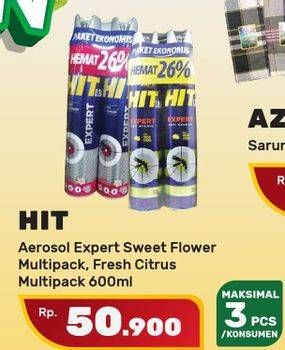 Promo Harga HIT Aerosol Expert Sweet Flower, Citrus per 2 kaleng - Yogya