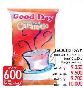 Promo Harga Good Day Instant Coffee 3 in 1 per 10 sachet 20 gr - LotteMart