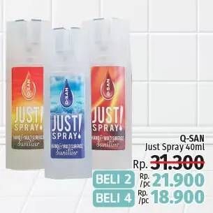 Promo Harga Q-SAN Just Spray 40 ml - LotteMart