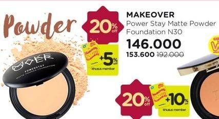Promo Harga MAKE OVER Power Stay Matte Powder Foundation N30  - Watsons