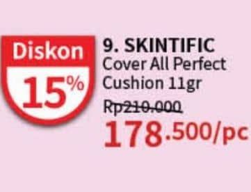 Promo Harga Skintific Cover All Perfect Cushion SPF35 Pa++++ 11 gr - Guardian