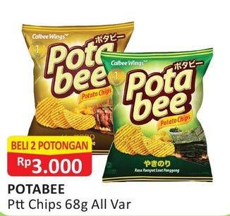 Promo Harga POTABEE Snack Potato Chips All Variants per 2 pouch 68 gr - Alfamart