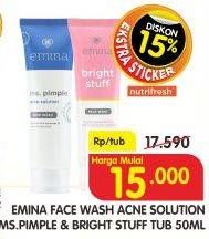 Promo Harga EMINA Face Wash Bright Stuff, Ms. Pimple 50 ml - Superindo