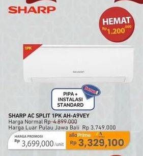 Promo Harga Sharp AH-A9VEY - AC 1PK  - Carrefour