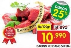 Promo Harga Daging Rendang Sapi Spesial per 100 gr - Superindo