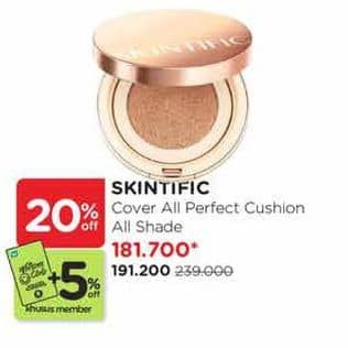 Promo Harga Skintific Cover All Perfect Cushion SPF35 Pa++++ All Variants 11 gr - Watsons