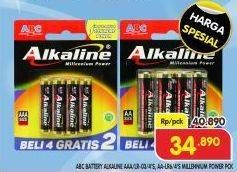 Promo Harga ABC Battery Alkaline 4 pcs - Superindo