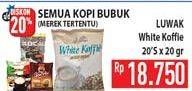 Promo Harga Luwak White Koffie per 20 sachet 20 gr - Hypermart