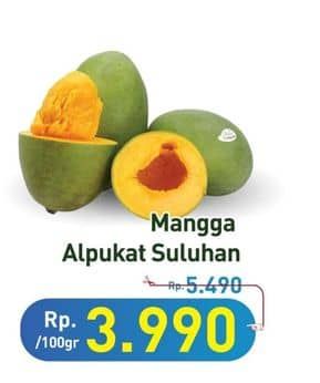 Mangga Alpukat Suluhan per 100 gr Diskon 27%, Harga Promo Rp3.990, Harga Normal Rp5.490