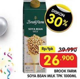 Promo Harga Brookfarm Soya Bean Milk 1000 ml - Superindo