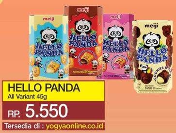Promo Harga MEIJI HELLO PANDA Biscuit All Variants 45 gr - Yogya