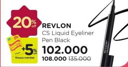 Promo Harga REVLON Color Stay Liquid Eyeliner Pen Black  - Watsons