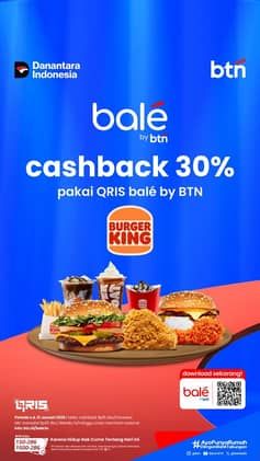 Promo Harga Cashback 30%  - Burger King