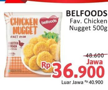 Promo Harga Belfoods Nugget Chicken Nugget 500 gr - Alfamidi