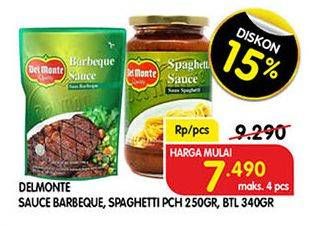 Promo Harga DEL MONTE Cooking Sauce Barbeque, Spaghetti  - Superindo