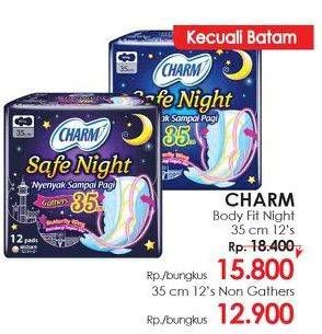 Promo Harga Charm Body Fit Night Wing 35cm 12 pcs - Lotte Grosir