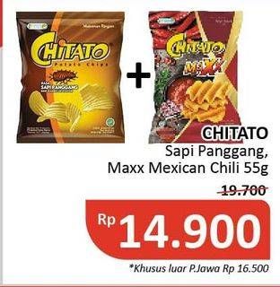 Promo Harga CHITATO Snack Potato Chips/Maxx Spicy Mexican  - Alfamidi