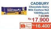 Promo Harga CADBURY Dairy Milk Cashew Nut 90 gr - Indomaret