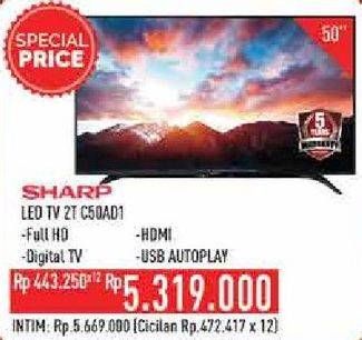 Promo Harga SHARP 2T-C50AD1i Full-HD 50"  - Hypermart