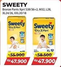 Promo Harga Sweety Bronze Pants Dry X-Pert S36+2, M32, L28 28 pcs - Alfamart
