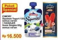 CIMORY Squeeze Yogurt + KANZLER Sosis Singles